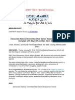 DNC Chair Debbie Wasserman Schultz endorses David Alvarez for mayor