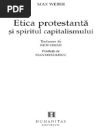 Max Weber Etica Protestanta Si Spiritul Capitalismului 2003