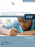Executive Summary - Learning From "Turnaround" Middle Schools: Strategies For Success (2013)