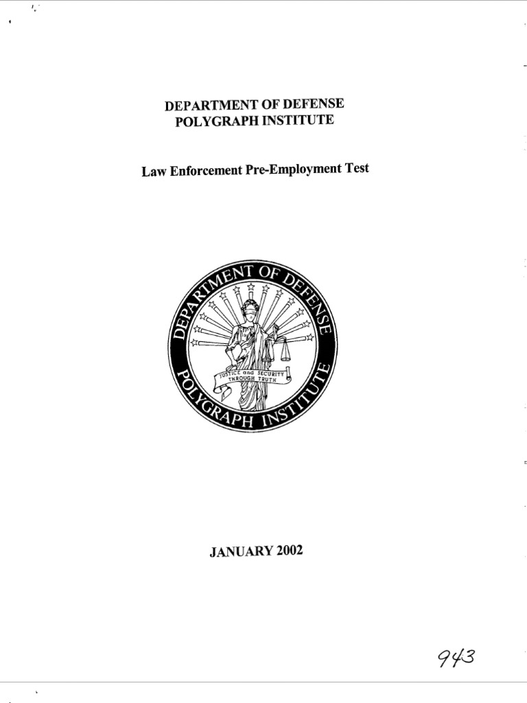 Law Enforcement Pre-Employment Test Guide | PDF | Polygraph | Test ...