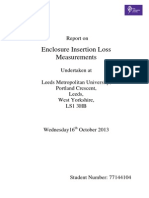 Enclosure Insertion Loss Measurements: Report On