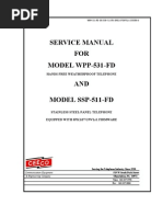 Service Manual FOR Model Wpp-531-Fd AND Model Ssp-511-Fd: Hands Free Weatherproof Telephone