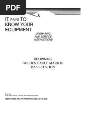 Browning Mark 3 Owners Manual Electrical Connector