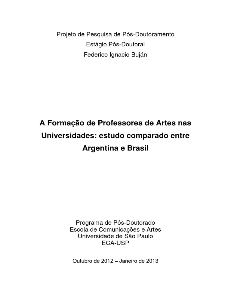 Projeto de PósDoutorado Modelo Science Metodologia