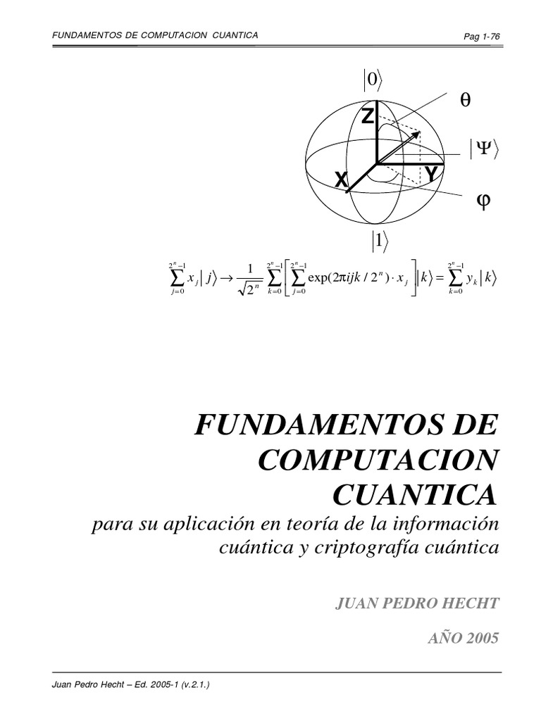 Fundamentos De Computación Cuántica Pdf Mecánica Cuántica Mecánica