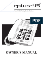 Owner'S Manual: Amplified, Caller-ID, Call Waiting, Speaker Telephone