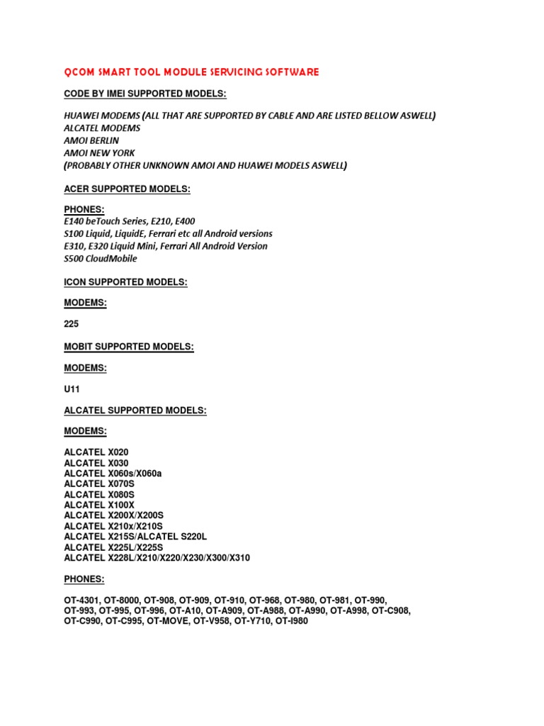 QCOM Smart Tool Module Software Guide | PDF | Subscriber Identity ...