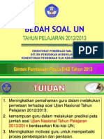 Bedah Soal Un 2013