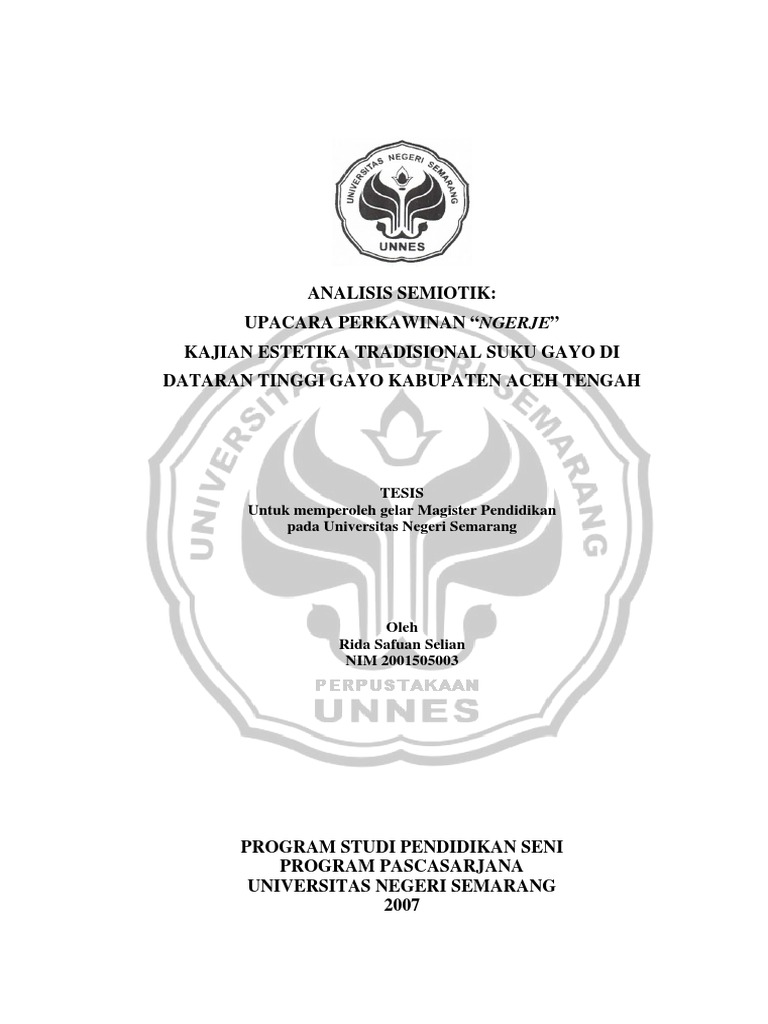 Analsisi Smiotik Upacara Perkawinan