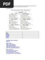 Matriz Ejemplo de Plan de Accion 5w+1h  Diseño  Presupuesto