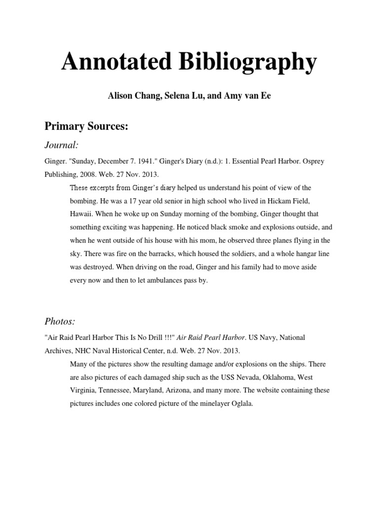 Annotated Bibliography | Empire Of Japan | World War II