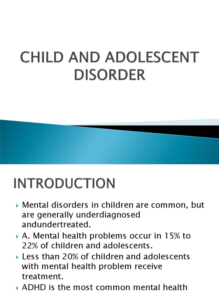 Adolescent Mental Health Disorders Overview | PDF | Attention Deficit ...