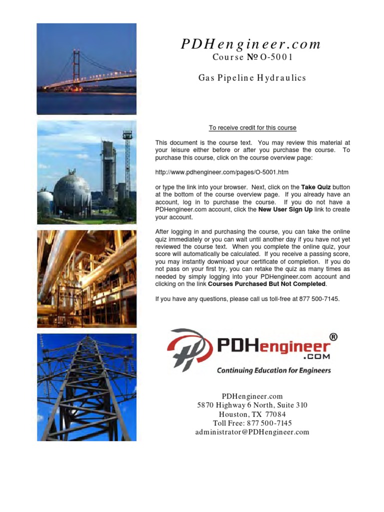 Gas Pipeline Hydraulics Course Overview | PDF | Gases | Pressure