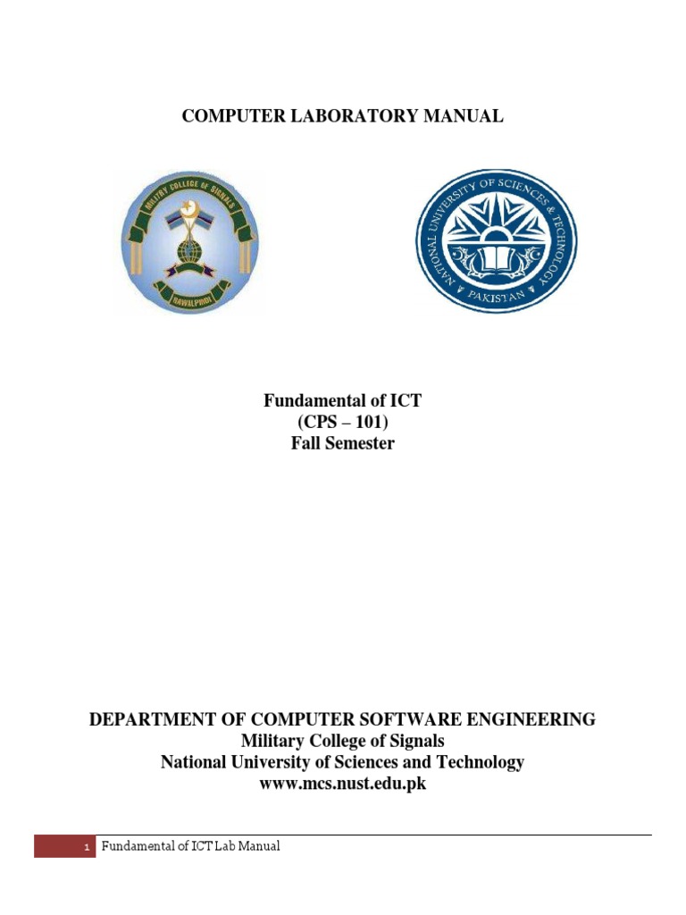 Fundamental of Ict Lab Manual 2013 PDF Computer Data Storage Disk