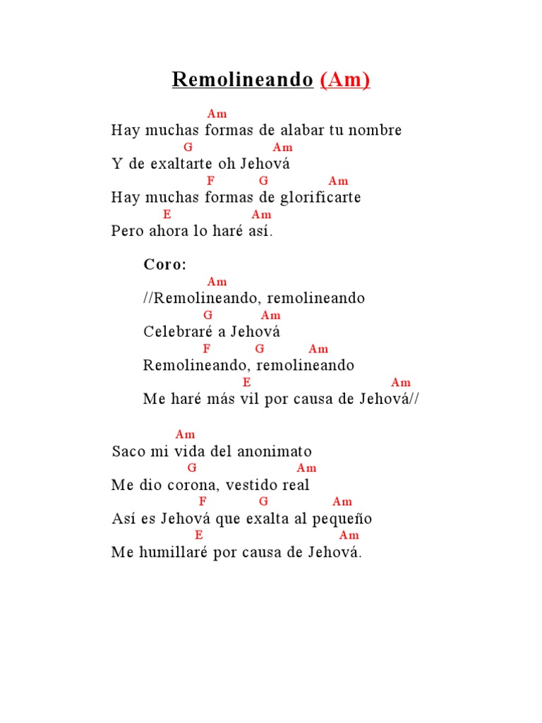 Remolineando remolineando