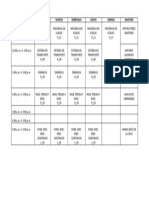 Horario 4to. semestre