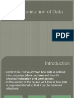 Organisation of Data