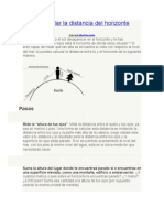 Cómo Calcular La Distancia Del Horizonte