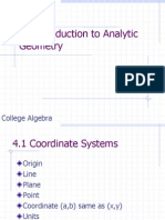 04 Introduction To Analytic Geometry: College Algebra