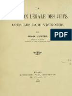 Juster Jean La Condition Legale Des Juifs Sous Les Rois Visigoths