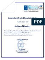 Certificate Certificate of Attendance