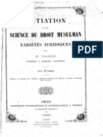 CADOZ, Francois (1868) Initation A La Science Du Droit Musulman