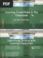 Learning Disabilities in The Classroom