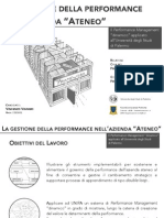 La gestione della Performance nell'Azienda Ateneo