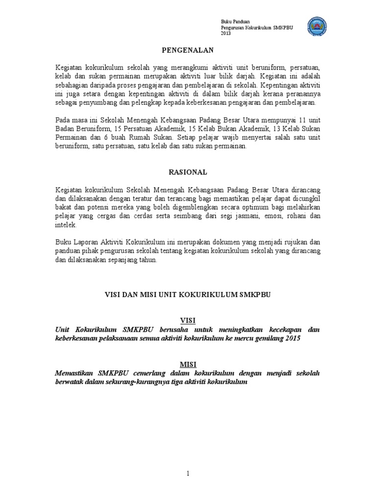 Buku Laporan Kokurikulum Pdf