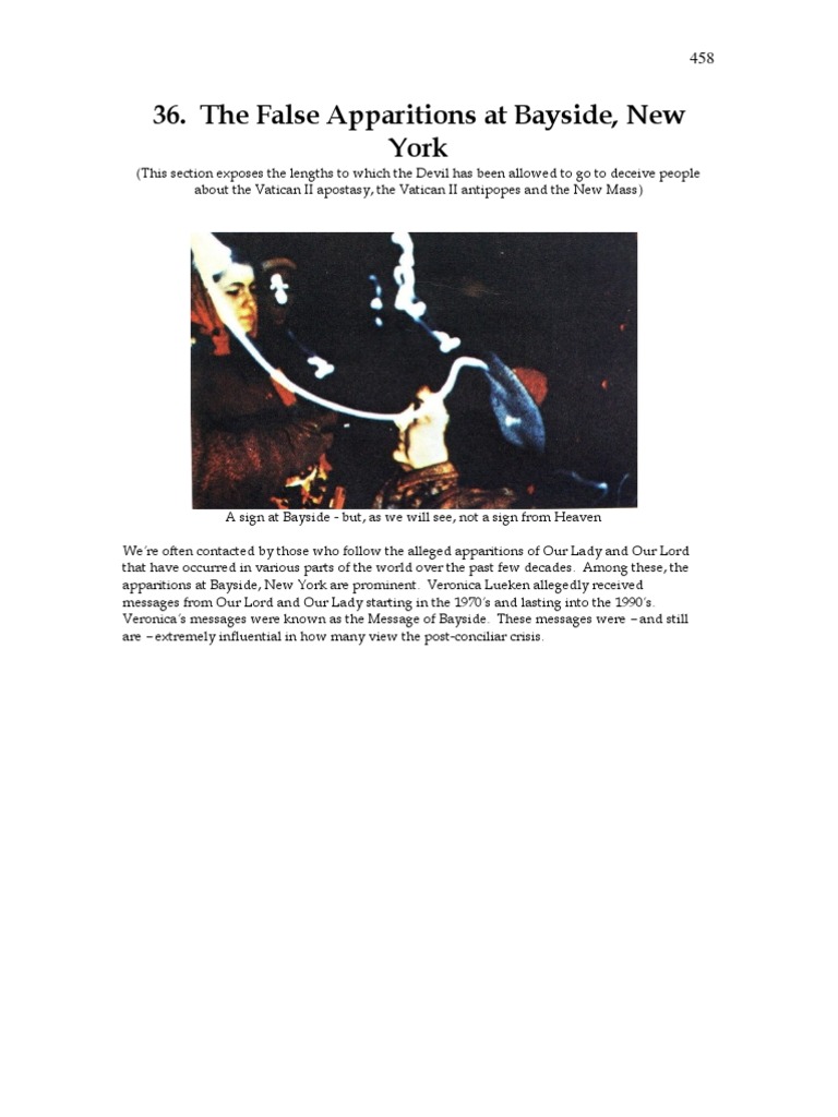 The False Apparitions at Bayside, New York | PDF | Pope John Paul Ii ...