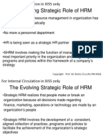 The Evolving Strategic Role of HRM