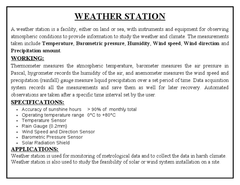 Weather Station | PDF