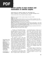 Semen Quality of Male Smokers and Nonsmokers in Infertile Couples