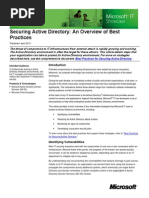 3114 Securing Active Directory An Overview of Best Practices Article