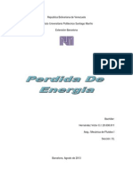 Perdida de Energia Debido A La Friccion