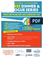 THE Dinner & Dialogue Series: Parents Matter and Your Voice Is Important To Us!