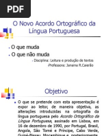 O Novo Acordo Ortográfico da Língua Portuguesa