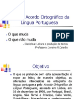 O Novo Acordo Ortográfico Da Língua Portuguesa