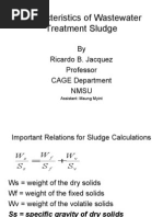 Wastewater Sludge Characteristics