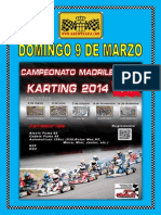 Cartel Propio Campeonato Karting Madrid