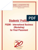 PGDM - IB Marketing)