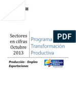 Producción Empleo Exportaciones PTP Octubre 2013