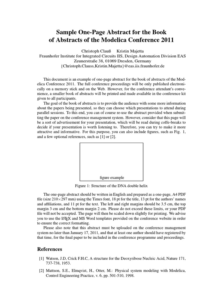 Example Abstract | PDF | Dna