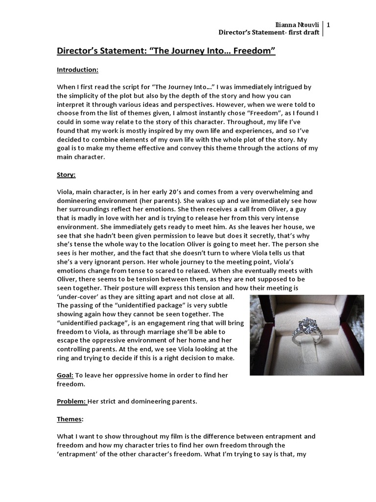 Director's Statement: Freedom in Film | PDF | Leisure