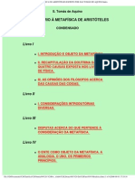 Comentário a metafísica de Aristóteles (Sto. Tomás) en portugués