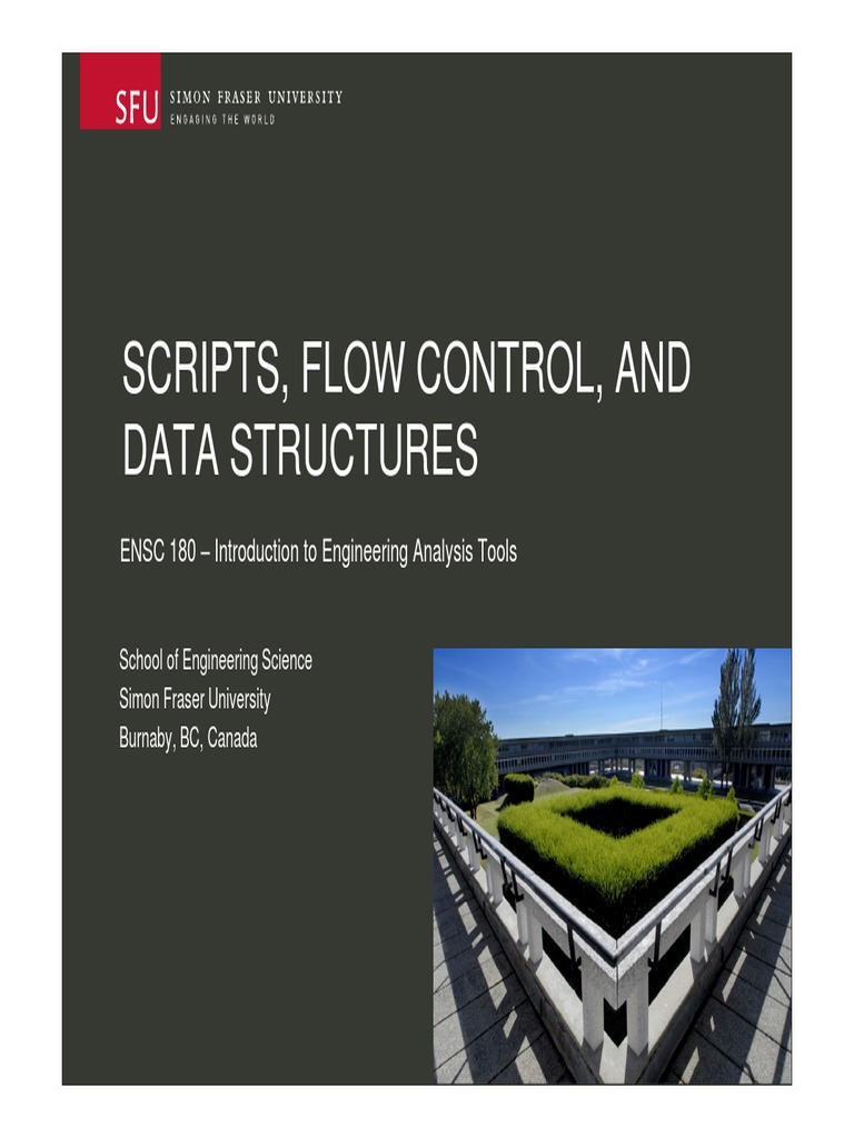 358 ENSC180-02-Scripts Flow Control and Data Structures | PDF | Control ...