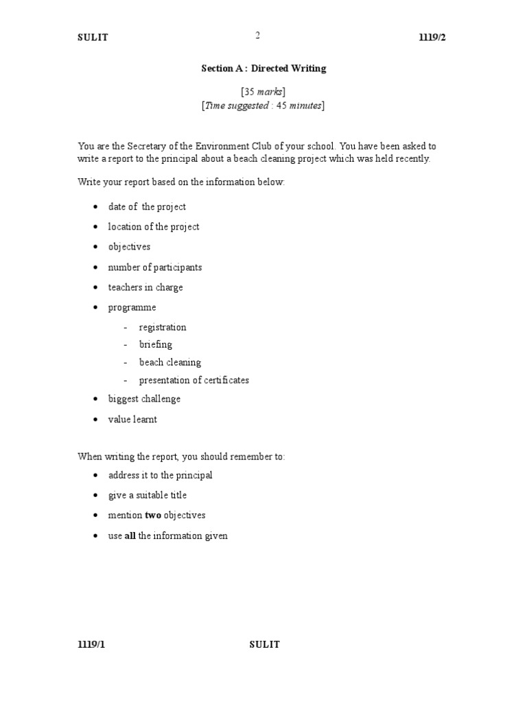 SPM Bi K1 2009 | PDF