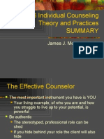 C6436 Individual Counseling Theory and Practices SUMMARY
