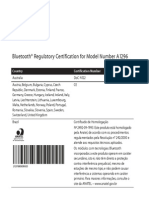 Bluetooth Regulatory Certification for A1296