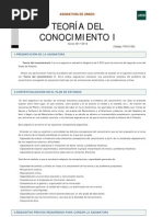 Teoria Del Conocimiento I (Uned)